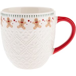 Porcelánový hrnček Pletený perníček 630 ml