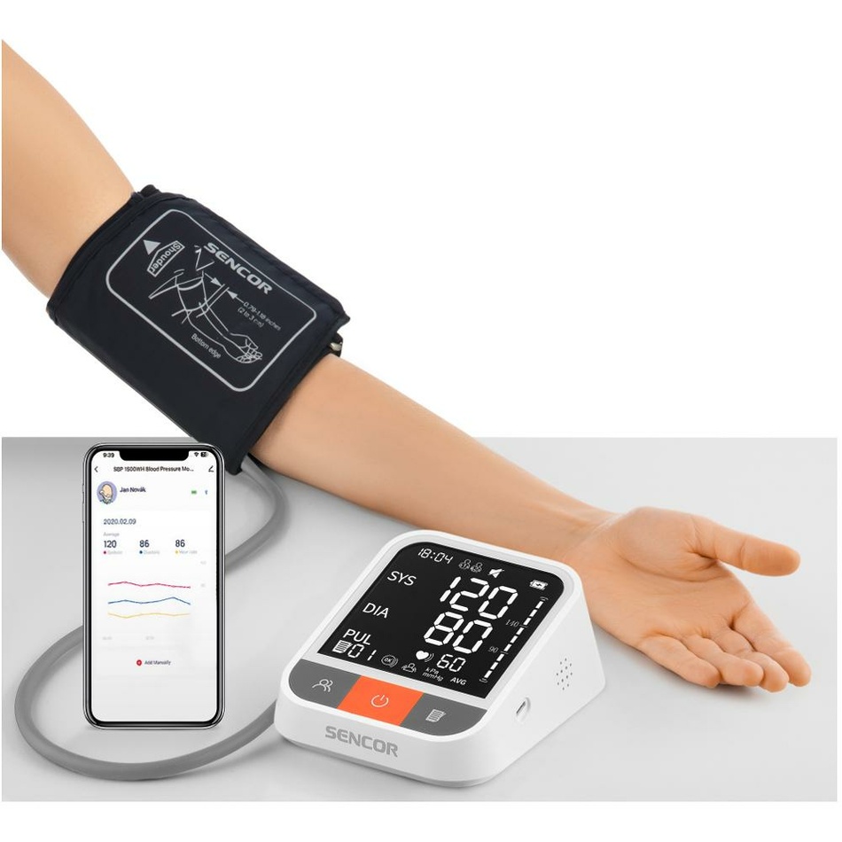 Sencor SBP 1500WH digitálny tlakomer – Obrázok 5