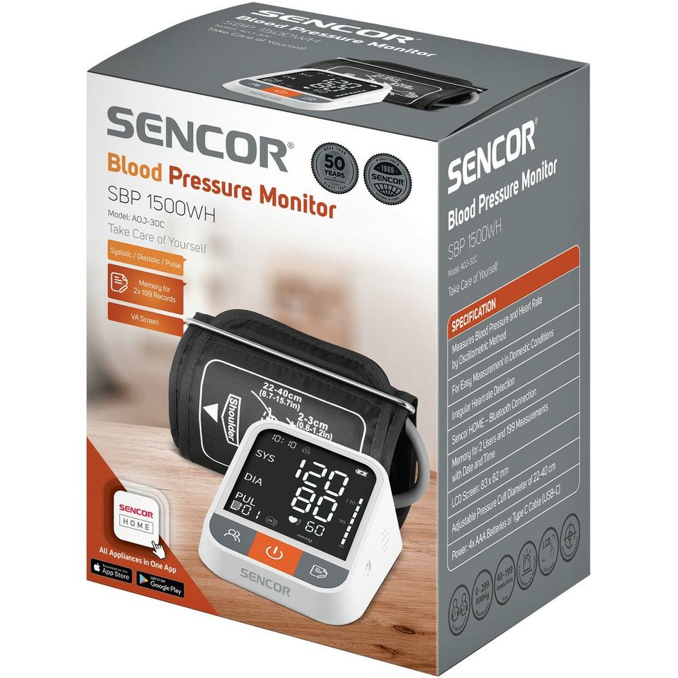 Sencor SBP 1500WH digitálny tlakomer – Obrázok 6