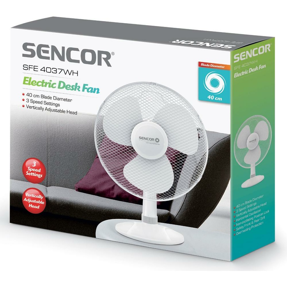Sencor SFE 4037WH-EUE3 stolný ventilátor – Obrázok 6