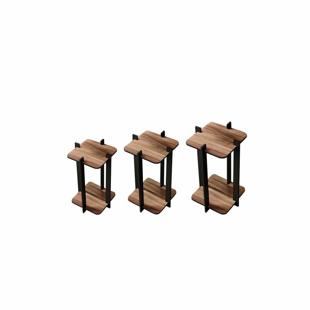 Stojan na kvety Flower Desk Square - Walnut – Obrázok 3