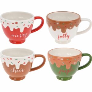 Súprava 4 keramických hrnčekov Frosting 350 ml