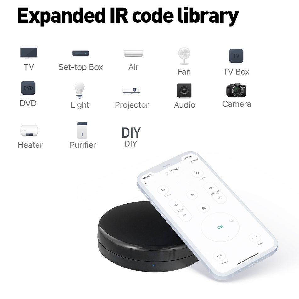 Tellur WiFi Smart Sada pre IR diaľkové ovládanie, snímač teploty a vlhkosti, USB-C, čierna, TLL331241 – Obrázok 2