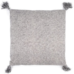 Vankúšik so strapcami sivá, 45 x 45 cm