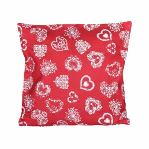 Forbyt Vianočná Obliečka na vankúšik Srdce červená, 40 x 40 cm