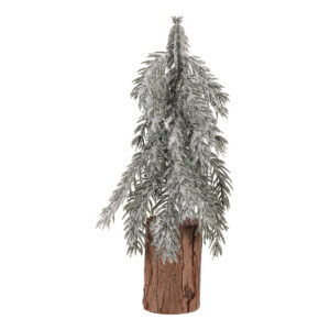 Vianočná dekorácia Smrek na kláte, zasnežený, 32 cm, 32 cm