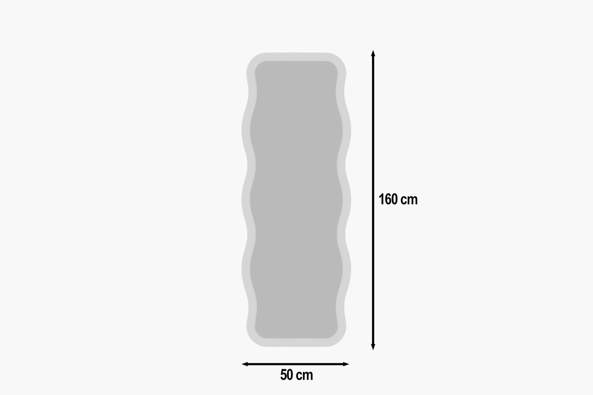 Zrkadlo Aror White 50 x 160 cm – Obrázok 3