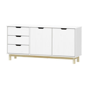 Komoda 2 dvere + 3 zásuvky BONITO 2 biely lak