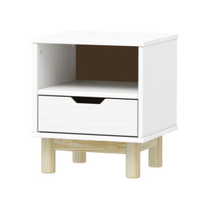 Nočný stolík 1 zásuvka BONITO 2 biely lak
