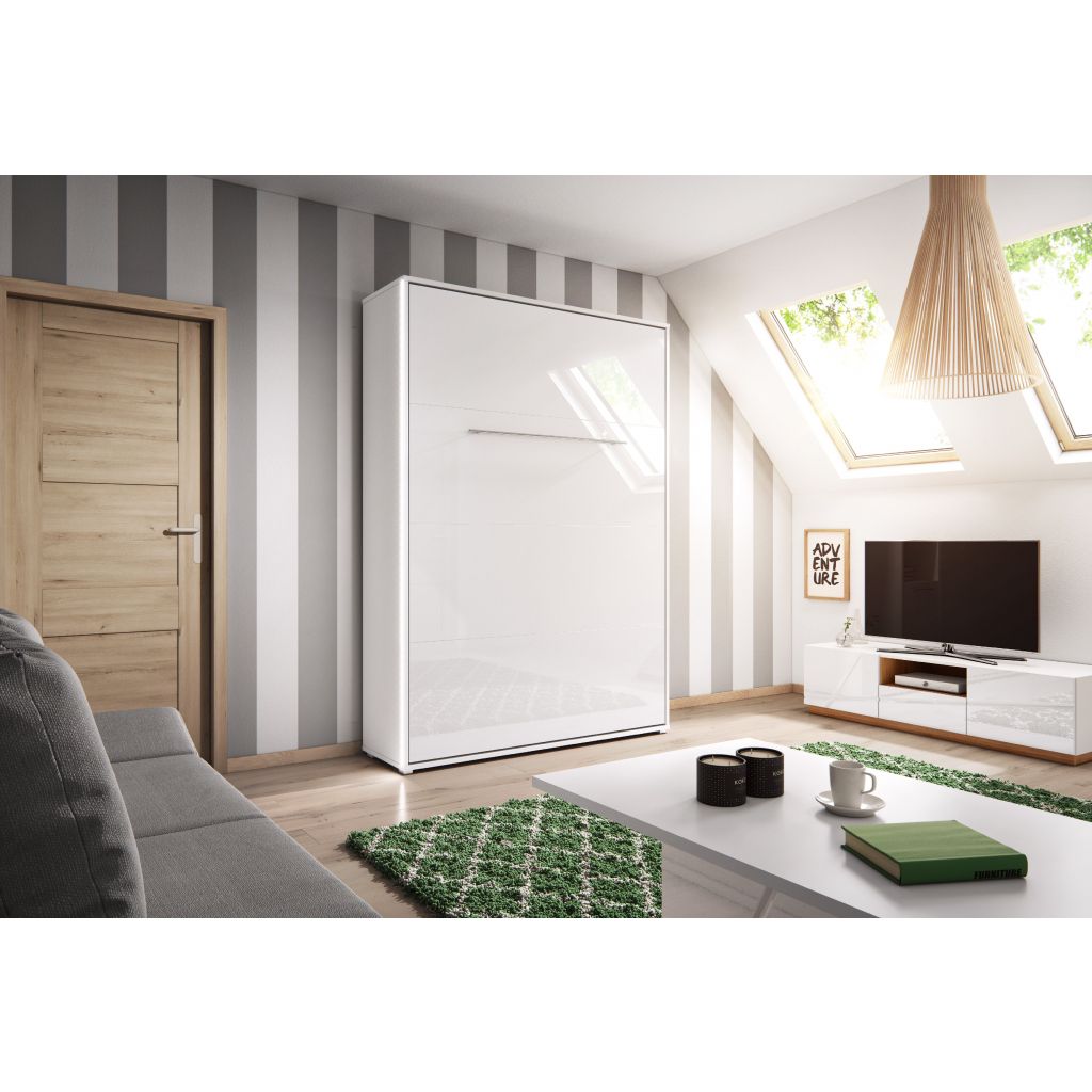 Dig-net nábytok Sklápacia posteľ Lenart Concept PRO CP-02 biela | 120 x 200 cm – Obrázok 2