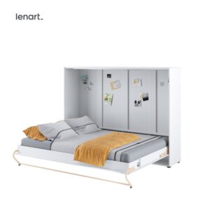 Dig-net nábytok Sklápacia posteľ Lenart CONCEPT PRO CP-04 biela | 140 x 200 cm