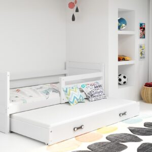 BMS Detská posteľ s prístelkou RICO 2 | biela 90 x 200 cm Farba: Biela
