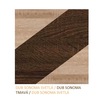 ArtCross Komoda NOTTI | 03 Farba: Dub sonoma svetlá / dub sonoma svetlá / dub sonoma tmavá – Obrázok 6