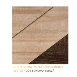 ArtCross Komoda NOTTI  | 03 Farba: Dub sonoma svetlá / dub sonoma svetlá / dub sonoma tmavá