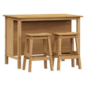 Kuchynský ostrovček + 2 barové stoličky CORONA 2 vosk