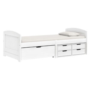 Jednolôžko so zásuvkami 8816B MARY biely lak