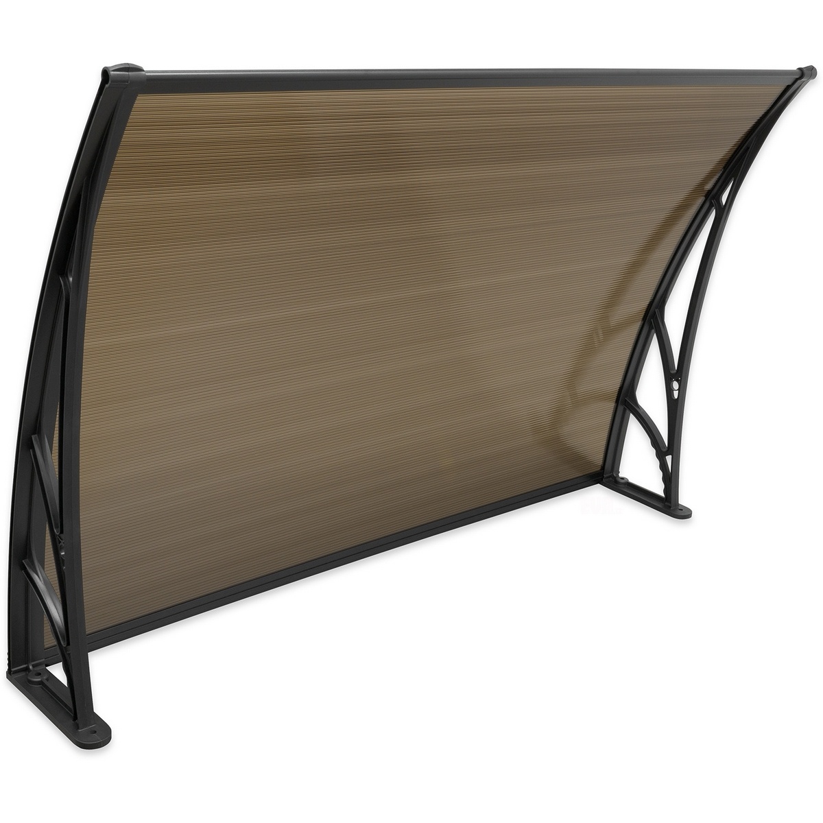 Aldotrade Dverná strieška 150 x 100 cm nedelená Lagrada, hnedá – Obrázok 2