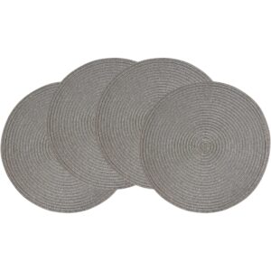 Altom Prestieranie Straw strieborná, pr. 38 cm, sada 4 ks