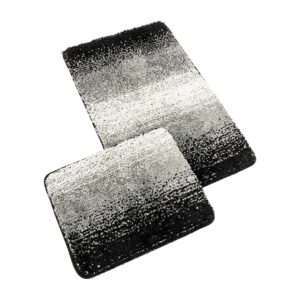 Bellatex Sada Kúpeľňových predložiek bez výkroja BANYSILVER čierna, 60 x 100, 60 x 50 cm