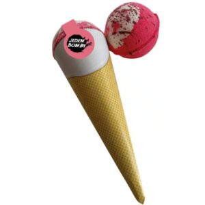 Bohemia Gifts Šumivá bomba do vane v kornúte – Jahoda a kokos