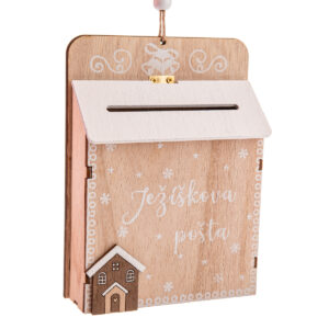Drevená schránka na listy Ježiškova pošta