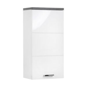 Závesná skrinka 1 dvere PRAYA 71 biela/betón