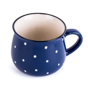 Keramický hrnček Dots 230 ml, modrá, 230 ml