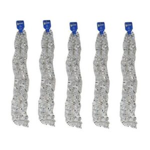 Sada vianočných reťazí 7 x 200 cm, 5 ks, strieborná