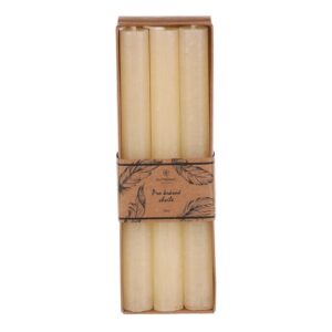 Súprava kónických sviečok, béžová, 6 ks, parafín