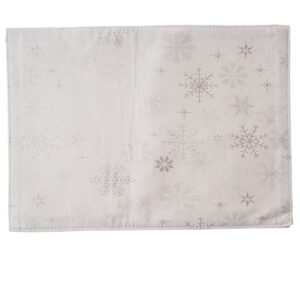 Vianočné Prestieranie vodeodolné Vločky strieborná, 32 x 45 cm
