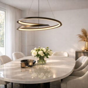 CALLAS lampa wisząca czarny 32W LED 3000, 4500, 6500K osłonka biała