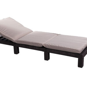 DEOKORK Zahradné lehátko z umelého ratanu DAYTONA (hnedá)