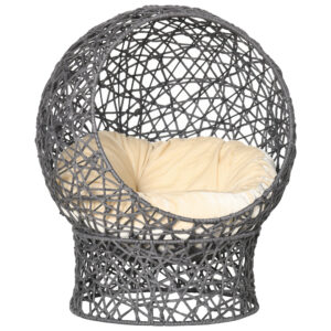 PAWHUT Pelech pre mačky GLOBE 50 x 50 x 60 cm sivý