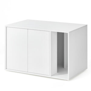 SONGMICS Skriňa na mačací toaletu 80 x 50 x 50 cm, biela