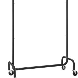 SONGMICS Mobilný vešiak na oblečenie, 150 x 160 cm, čierny