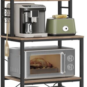 VASAGLE Kuchynská polica 6 políc 60 x 167 x 40 cm svetlé drevo