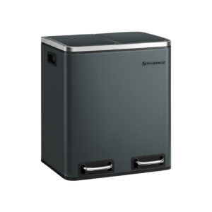 SONGMICS Kôš na triedený odpad 2 x 15 l sivý