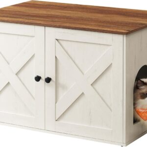 FEANDREA Rustikálna skrinka na mačacie stelivo 80 x 50 x 53 cm