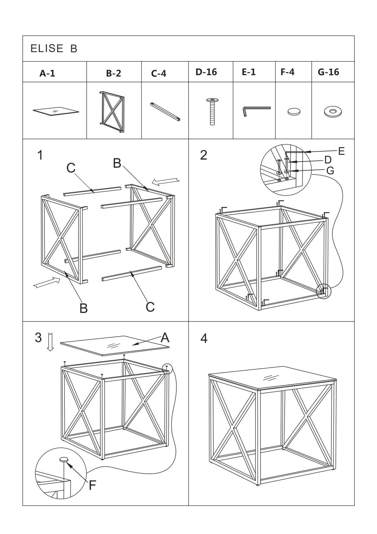 Signal Konferenčný stolík ELISE Prevedenie: 55 x 55 cm – Obrázok 4