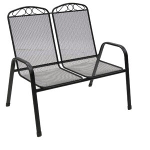 DEOKORK Kovová lavice GREY (čierna)