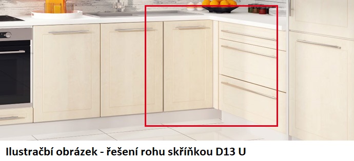 ArtExt Kuchynská skrinka spodná rohová, D13U Quantum Farba korpusu: Biela – Obrázok 20