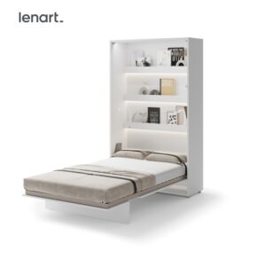 Dig-net nábytok Sklápacia posteľ Lenart BED CONCEPT BC-02 biela | 120 x 200 cm