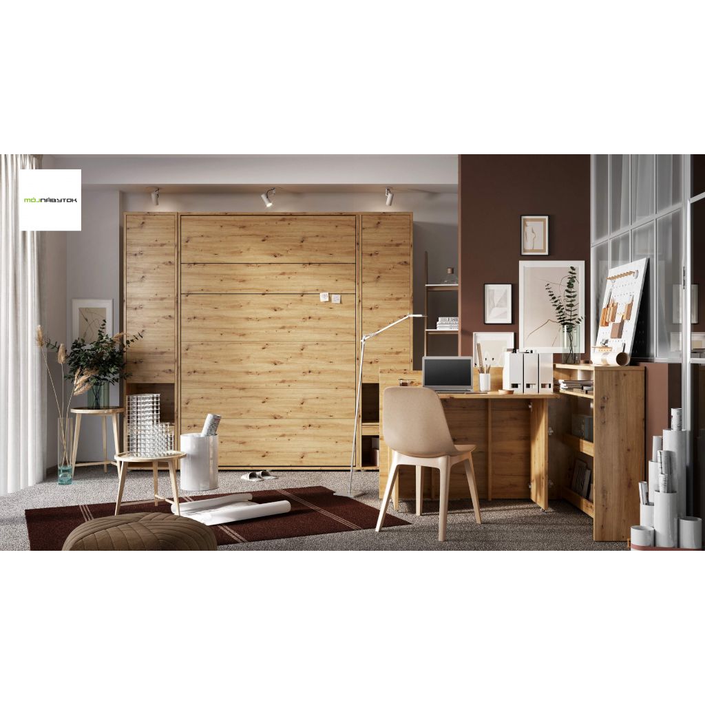 Dig-net nábytok Sklápacia posteľ Lenart BED CONCEPT BC-03 biela | 90 x 200 cm – Obrázok 7