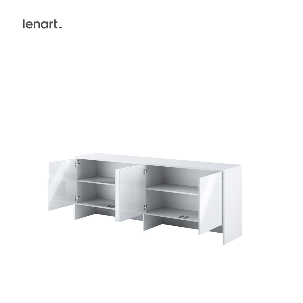 Dig-net nábytok Nadstavec pre sklápaciu posteľ Lenart BED CONCEPT BC-10p | biely lesk – Obrázok 4