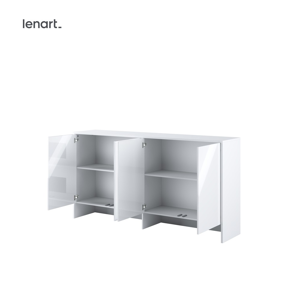 Dig-net nábytok Nadstavec pre sklápaciu posteľ Lenart BED CONCEPT BC-11p | biely lesk – Obrázok 3