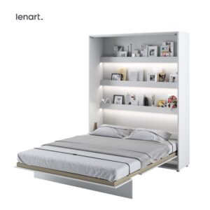 Dig-net nábytok Sklápacia posteľ Lenart BED CONCEPT BC-12p biely lesk | 160 x 200 cm