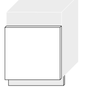 ArtExt Dvierka na umývačku riadu Napoli ZM 57/60 Farba sokla: Biela, POVRCHOVÁ ÚPRAVA DVIEROK: LESK1