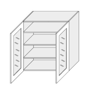 ArtExt Vrchná kuchynská skrinka Napoli W4S/90 POVRCHOVÁ ÚPRAVA DVIEROK: LESK, FAREBNÉ PREVEDENIE KORPUSU: BIELA