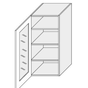 ArtExt Vrchná kuchynská skrinka Napoli W4S/40 POVRCHOVÁ ÚPRAVA DVIEROK: LESK, FAREBNÉ PREVEDENIE KORPUSU: BIELA
