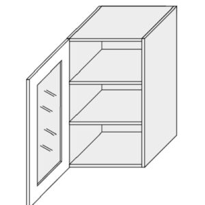 ArtExt Vrchná kuchynská skrinka Napoli W2S/45 POVRCHOVÁ ÚPRAVA DVIEROK: LESK, FAREBNÉ PREVEDENIE KORPUSU: BIELA